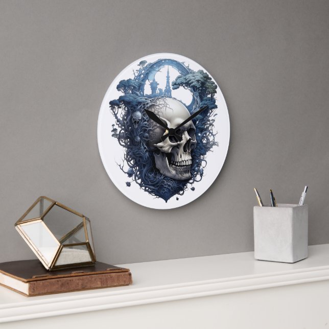 🕰️💀 Sensational Skull Wall Clock 💀🕰️ (Office)