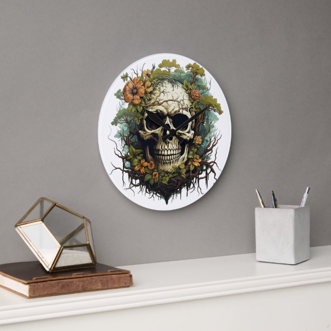 🕰️💀 Sensational Skull Wall Clock 💀🕰️ (Office)