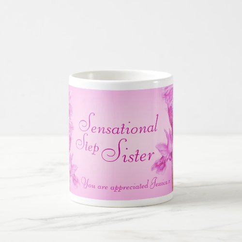 Sensational Step Sister lilac orchid thanks mug