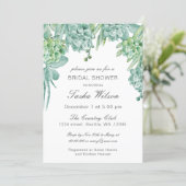 Sensational Succulents Bridal Shower Invitations (Standing Front)
