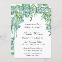 Sensational Succulents Bridal Shower Invitations