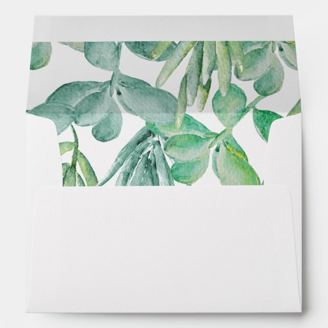 Sensational Succulents leaves liner Envelope (Back (Bottom))