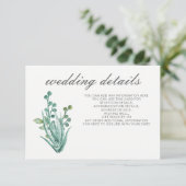Sensational Succulents Wedding Details Enclosure Card (Standing Front)