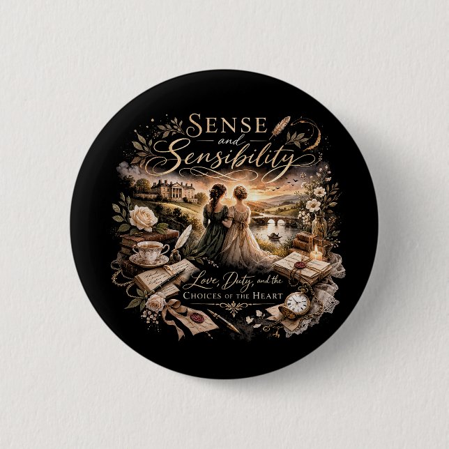 Sense and Sensibility Button (Front)