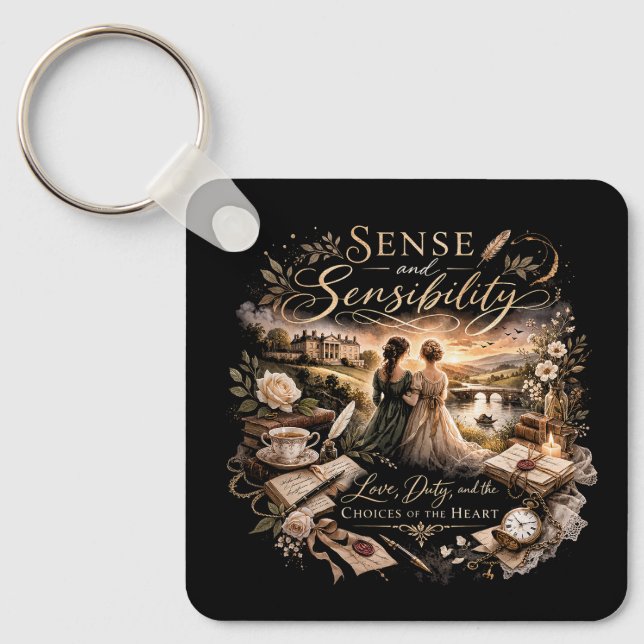 Sense and Sensibility Keychain (Front)