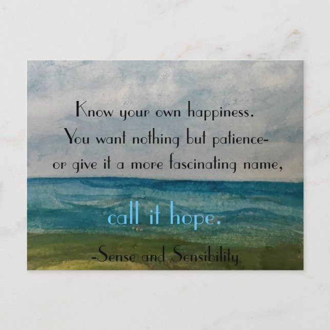 Sense and Sensibility Stationary Postcard (Front)