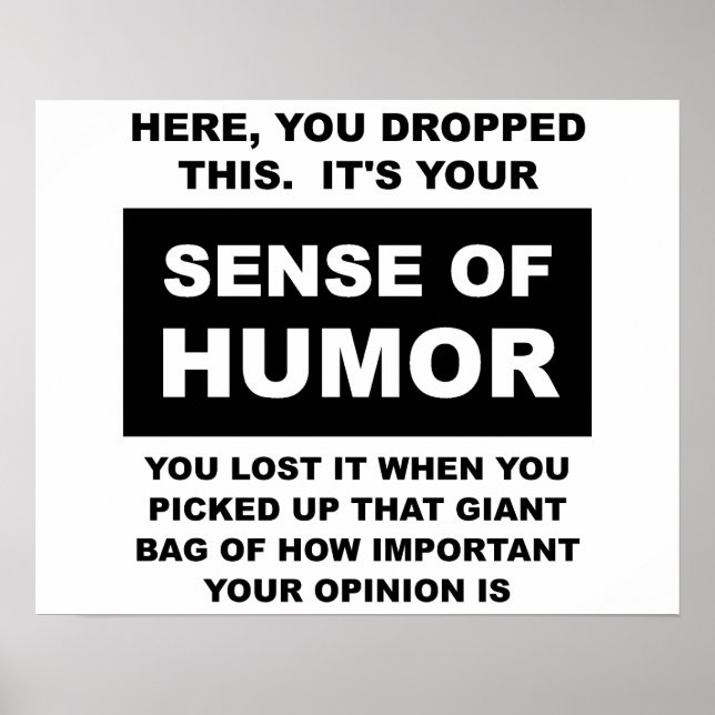 Sense of Humor Funny Poster (Front)