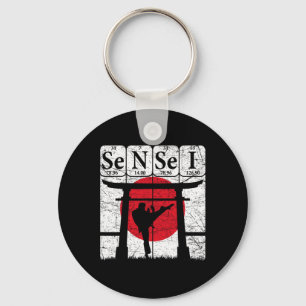 Sensei Periodic Table Elements Martial Arts Japane Keychain