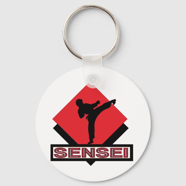 Sensei red diamond gift keychain (Front)