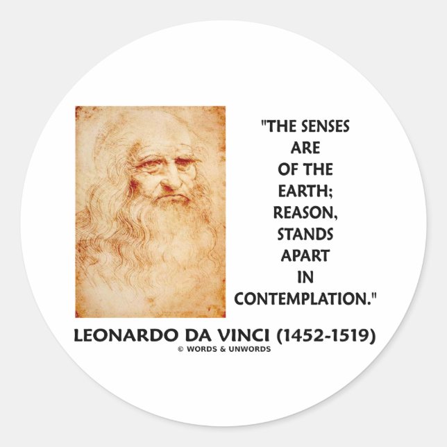 Senses Earth Reason Stands Apart Contemplation Classic Round Sticker (Front)