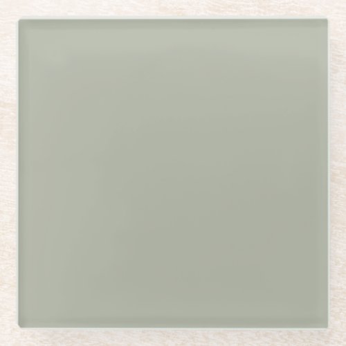 Sensible Sage Green Solid Color Pairs to Sherwin W Glass Coaster