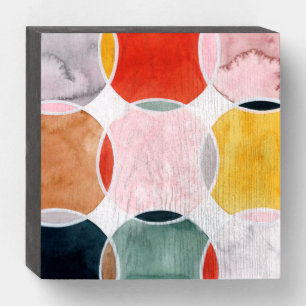 Sensical - Circle Pattern Wooden Box Sign