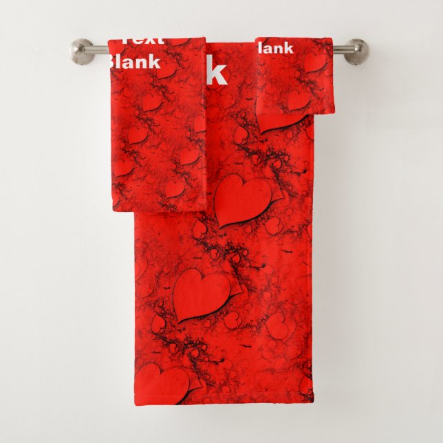 Sensitive Hearts Bath Towel Set (Insitu)