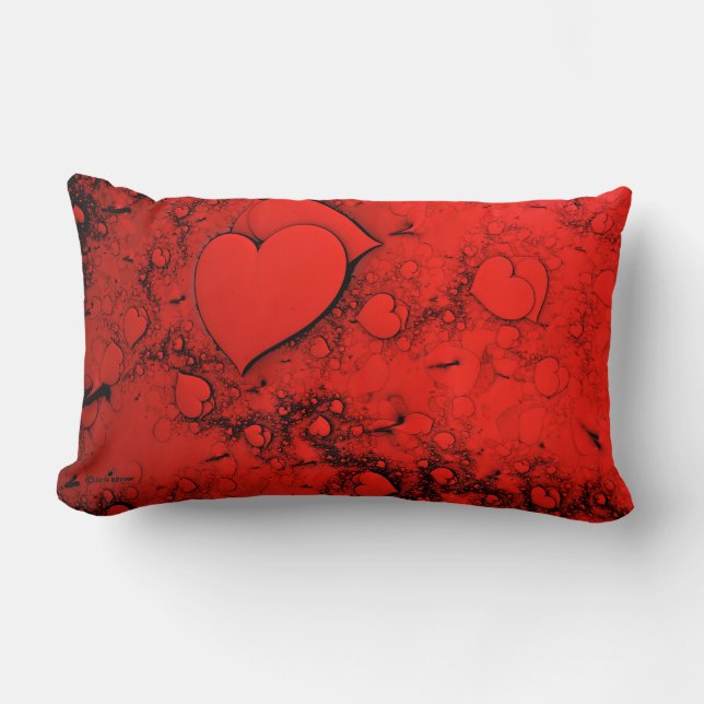 Sensitive Hearts Lumbar Pillow (Front)