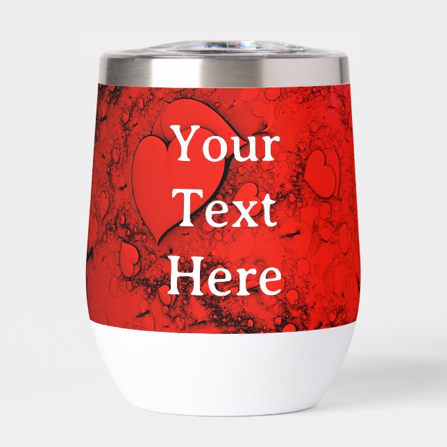 Sensitive Hearts Thermal Wine Tumbler (Front)