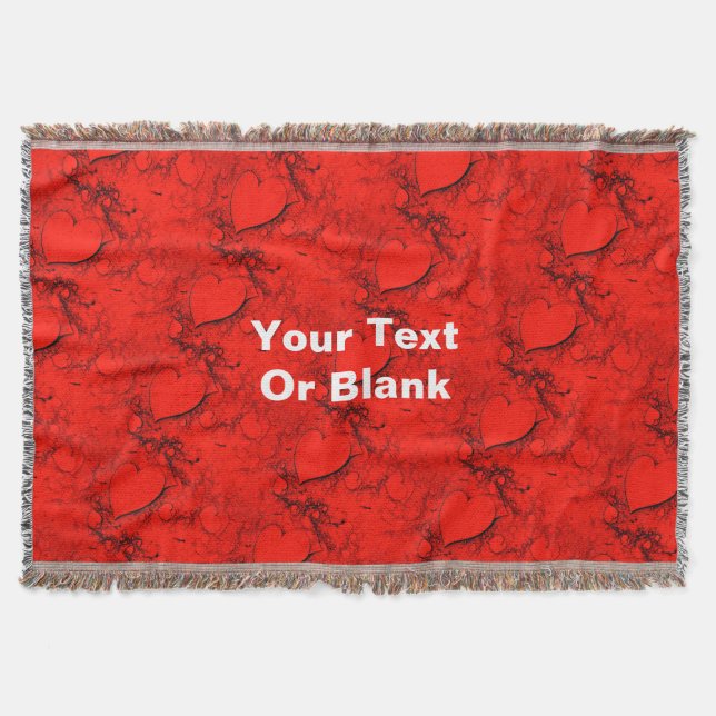 Sensitive Hearts Throw Blanket (Front)