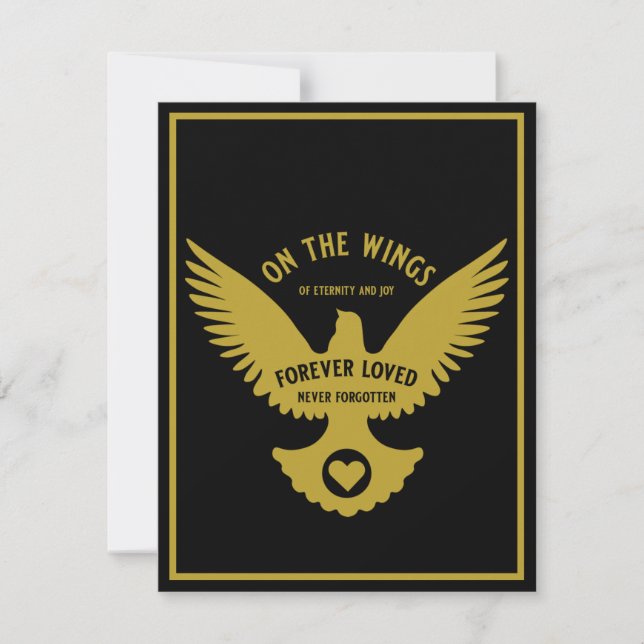 Sensitive In Loving Memory sympathy Card (Front)