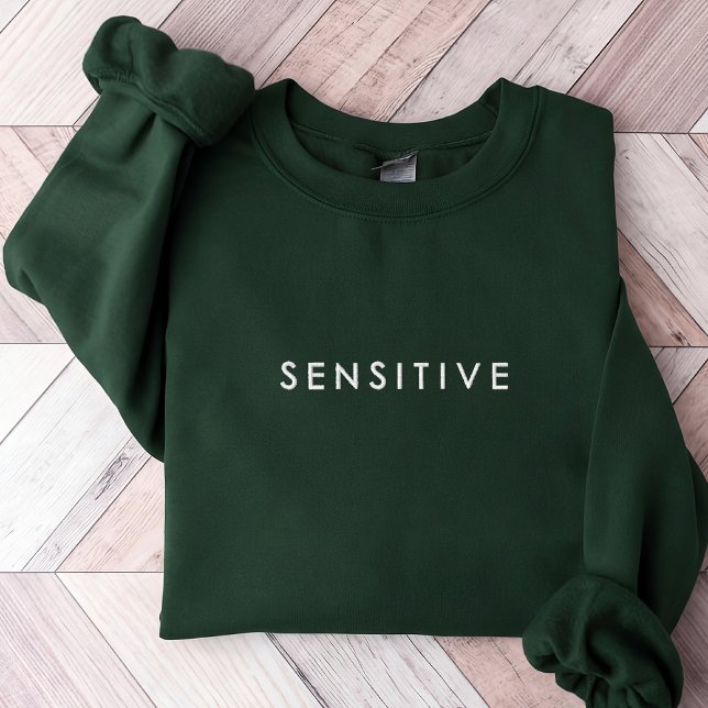 Sensitive Soul Embroidered Sweatshirt Gift for Her (sensitive embroidered sweatshirt gift her, mental health sweatshirt for her, sensitive soul sweater)