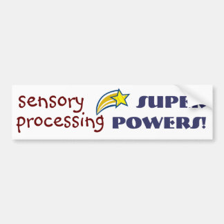 Sensory Power! Yellow Star Bumper Sticker