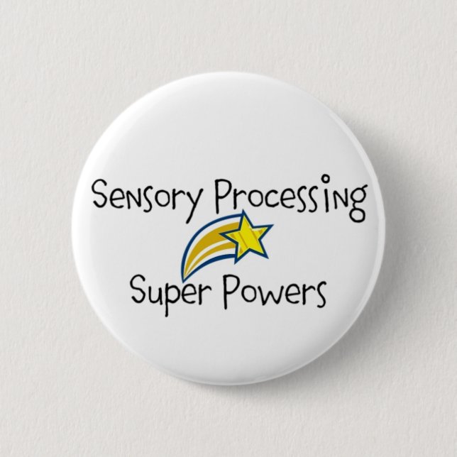Sensory Power! Yellow Star Button (Front)