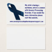 Sensory Processing Disorder Meltdown Cards (Front & Back)