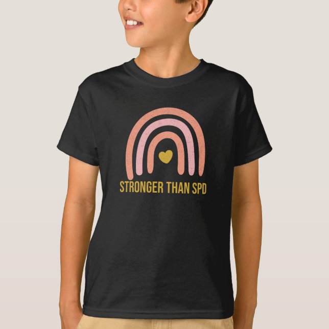 Sensory Processing Disorder SPD Awareness Warrior T-Shirt (Front)