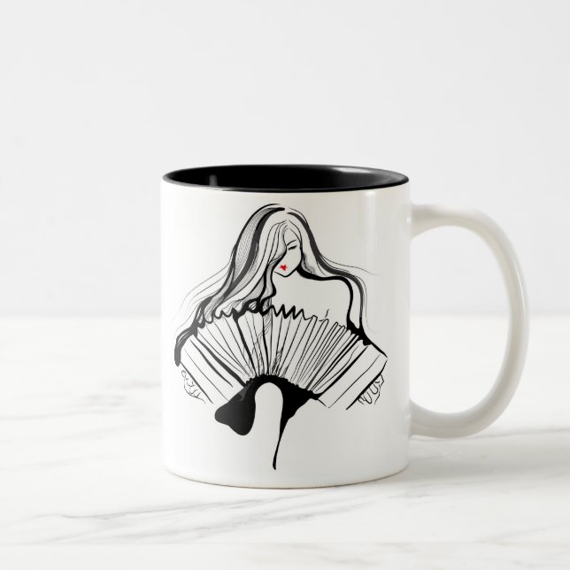 Sensual Bandoneon Two-Tone Coffee Mug (Right)