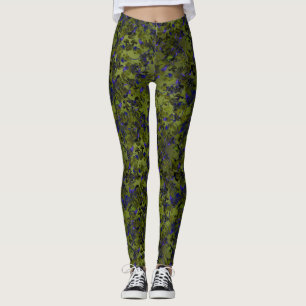 Sensual Dark Hops Abstract Print Yoga  Leggings