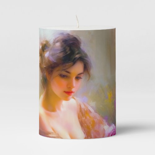 Sensual Portrait Pillar Candle