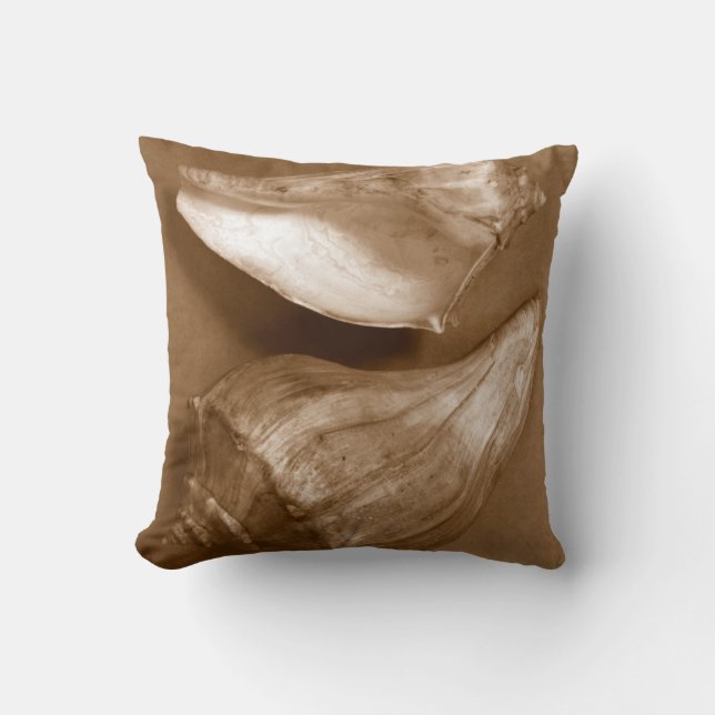 Sensual Shells Throw Pillow (Front)
