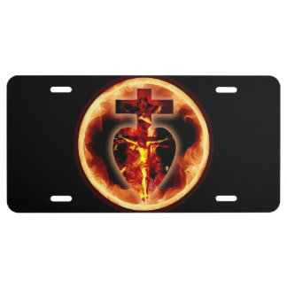 Sensus Fidelium Blazing Trinity License Plate