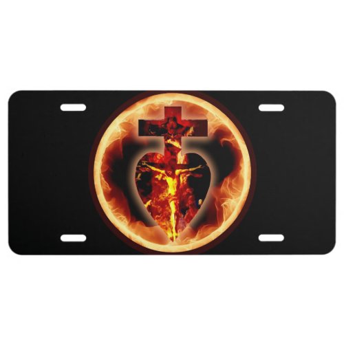 Sensus Fidelium Blazing Trinity License Plate