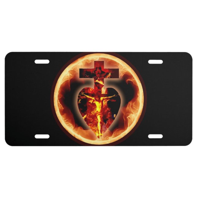 Sensus Fidelium Blazing Trinity License Plate (Front)