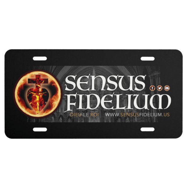 Sensus Fidelium Car License Plate (Front)