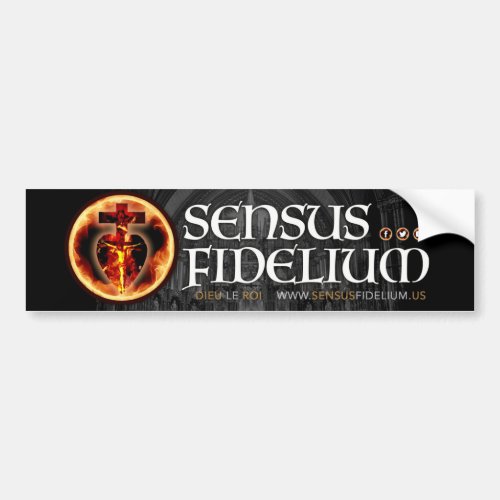 Sensus Fidelium Catholic Religious Crucifix Bumper Sticker