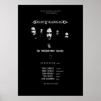 Sentenced Band "The Northernmost Killers" Poster