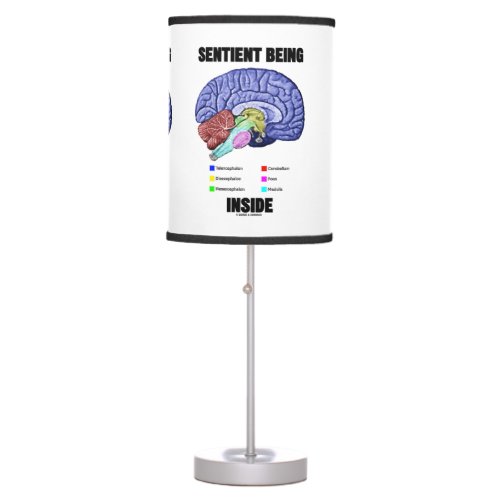 Sentient Being Inside Anatomical Brain Table Lamp