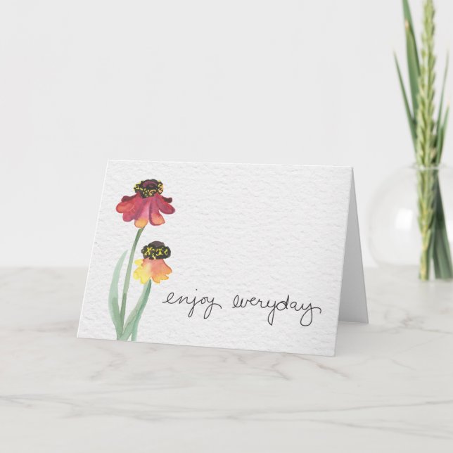 Sentiment greeting card with enjoy everyday (Front)