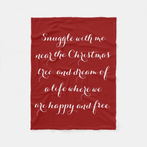 Sentimental Christmas poem Fleece Blanket