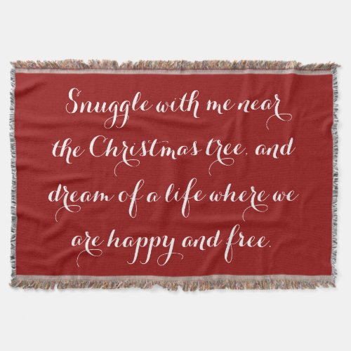 Sentimental Christmas poem Throw Blanket