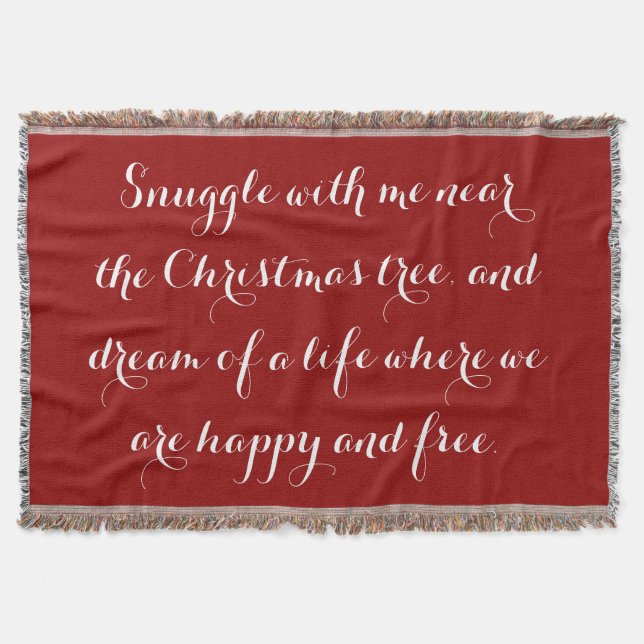 Sentimental Christmas poem Throw Blanket (Front)