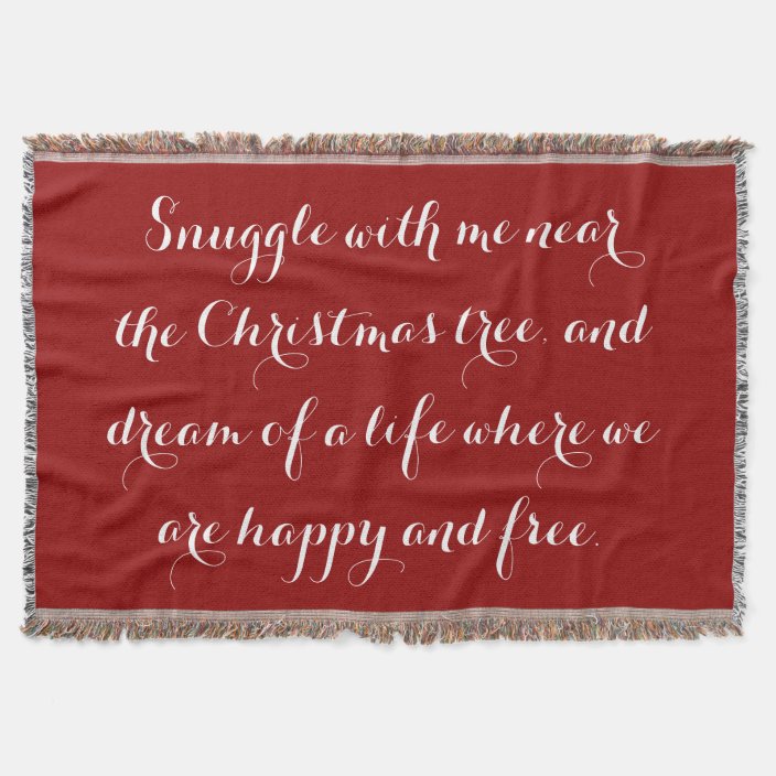 Sentimental Christmas poem Throw Blanket
