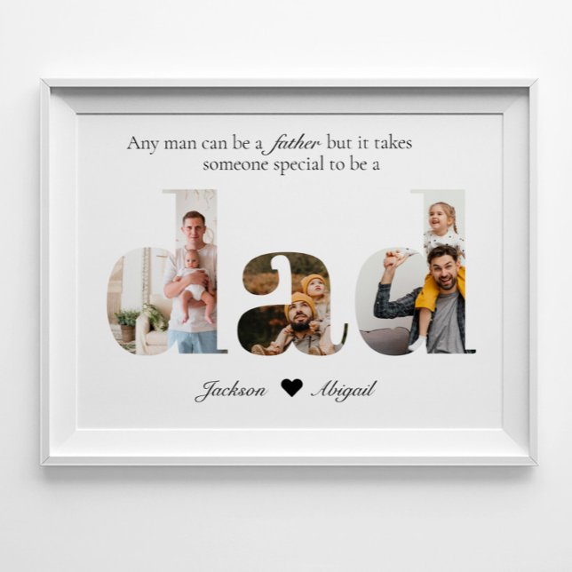 Sentimental Dad Photo Collage, Unique Gift For Dad Poster (Creator Uploaded)