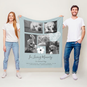 Sentimental Dog Memorial Keepsake Gift Add Poem Fleece Blanket