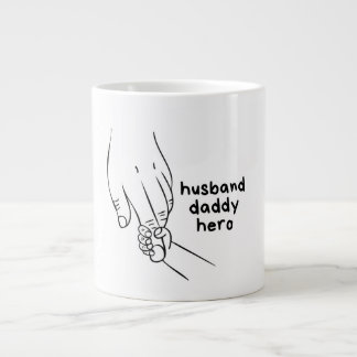 Sentimental Family and Love Line Art Illustration Giant Coffee Mug