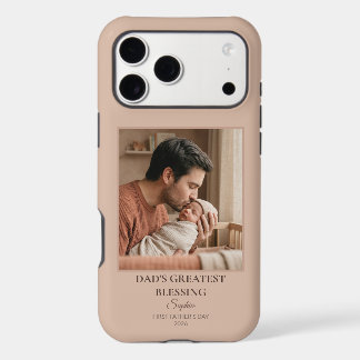 Sentimental First Father's Day Gift Personalized iPhone 17 Pro Max Case