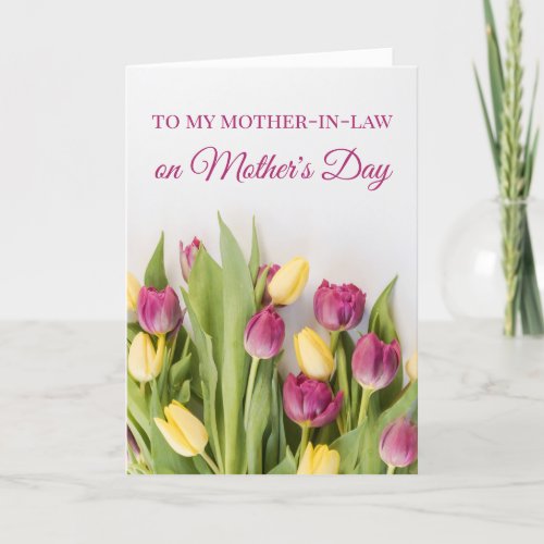 Sentimental Floral Mother In Law Mothers Day Card