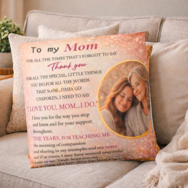 Sentimental Gift for Mother Throw Pillow (Creator Uploaded)