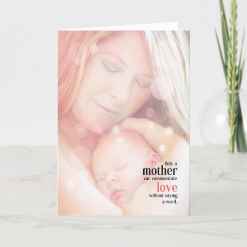 Sentimental Mom and Baby Mothers Day Holiday Card