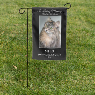 Sentimental Pet Memorial with Photo Garden Flag